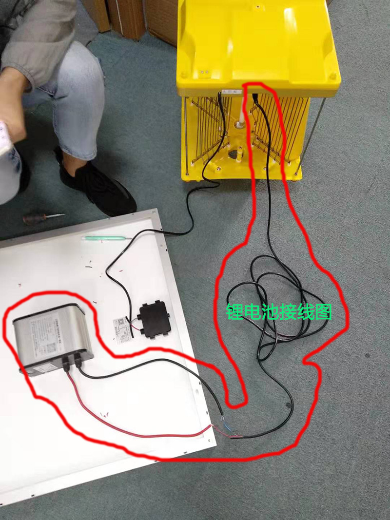 太陽能殺蟲燈蓄電池接線圖